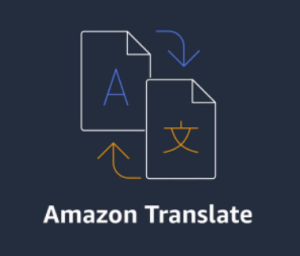 Logo for Amazon Translate (Amazon's machine translation tool)